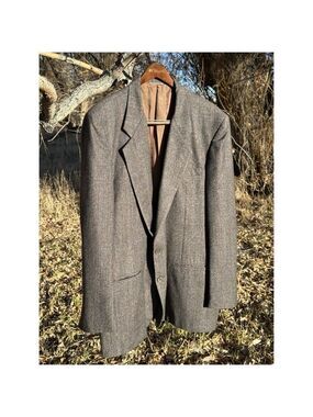 James Whitehead 100% Wool Sports Coat Men's Size 50 Gray Two Button Jacket